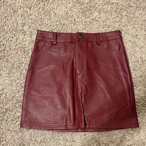 Red Leather Skirt